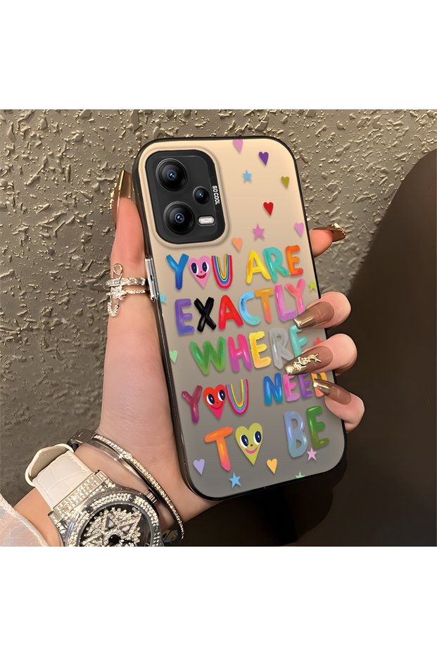 Xiaomi Poco X5 5g Compatible Matte Shiny Surface Impact Protection Colorful Silver Case Graffiti