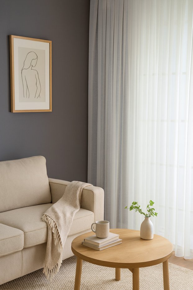 Sparkling Linen Stylishly Designed Decorative Tulle Curtain 1/2 Pleated Living Room Bedroom Entrance