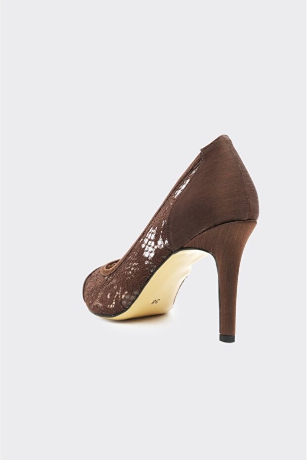 Tül Dantelli Kadın Stiletto - 3