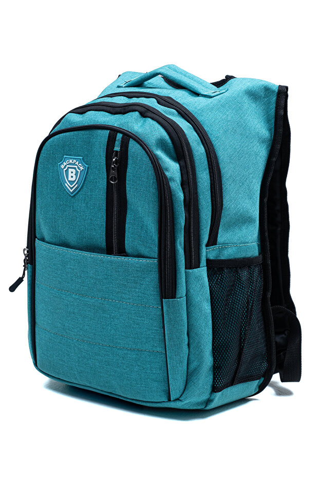 Multi-Compartment Ergonomic Backpack Water Repellent Unisex School, Daily and Travel Bag Green
