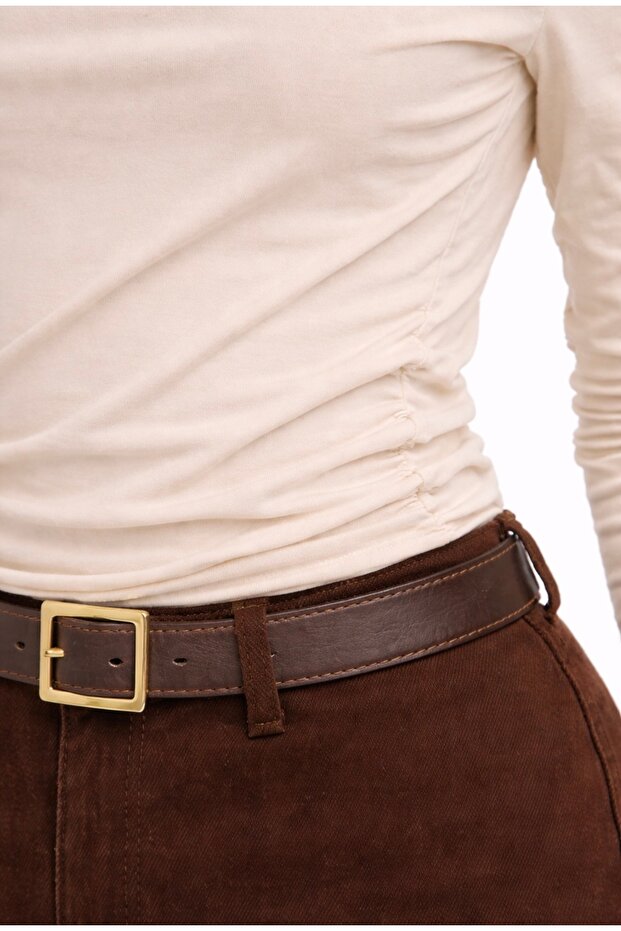 Asimetrik Tek Omuz Üst Top Bluz - 5