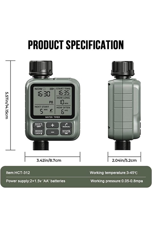 مؤقت ري للحديقة - مؤقت ري متعدد الوظائف - 5
