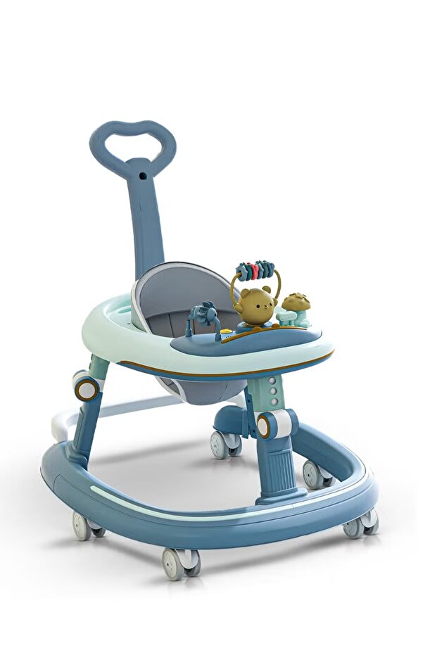 Petalia Pro 2 in 1 Baby Walker for Kids with Parental Push Handle 5 Height Adjustable 6-18 Months