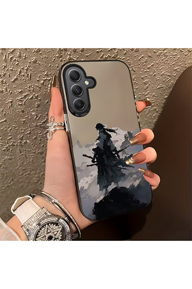 Samsung galaxy a17-a26 compatible dirt-resistant samurai-themed Printed pattern phone case mk01a