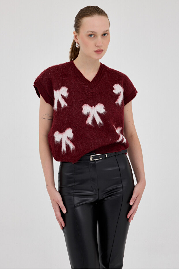 Kurdele Desenli Süveter - 1