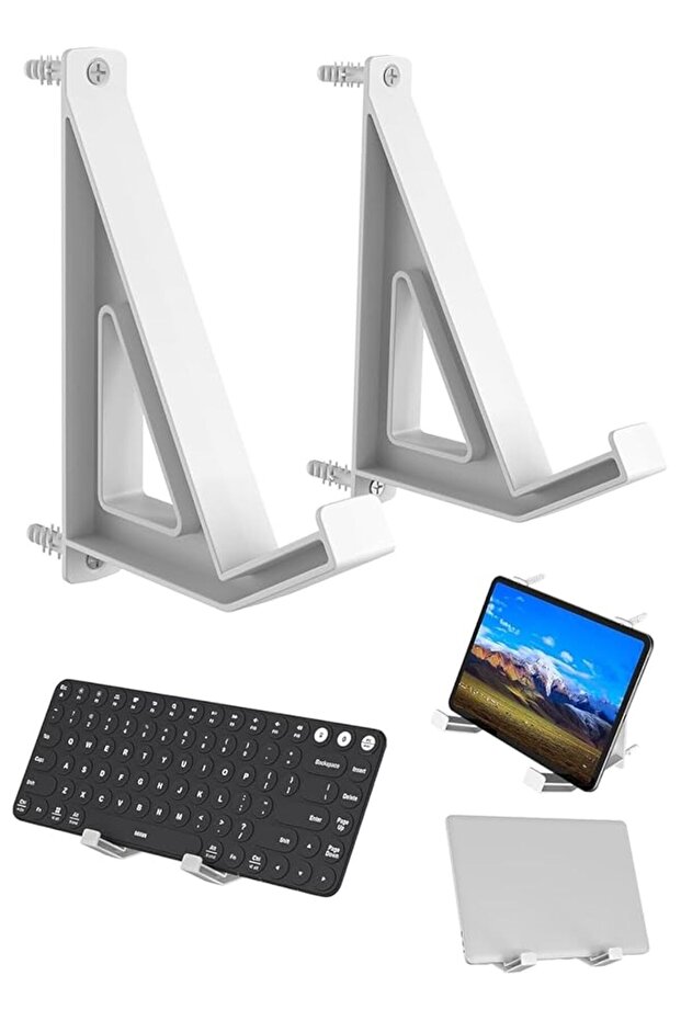 Universal Wall Mount Storage Organizer for Keyboard/Laptop/Tablet, Wall Display Rack Holder for Elec