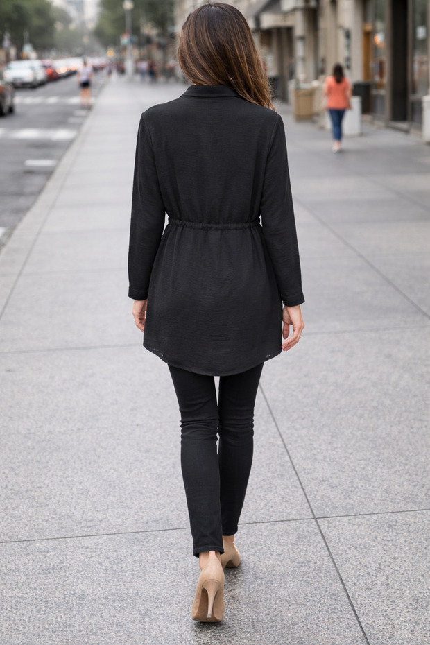 Dışdan Çepli Çeket - 3