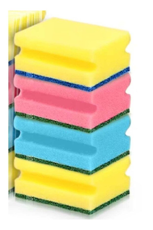 Dish Scrub Sponge – Pack of 15 Multicolor Cleaning Sponges for Kitchen