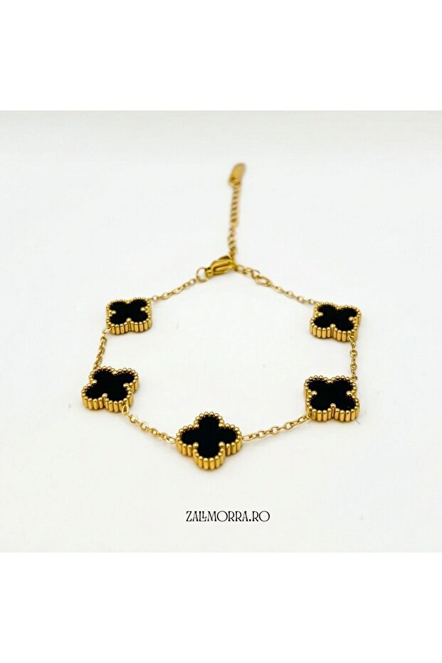 Black Clover Bracelet – Large clover pattern correct version - 1