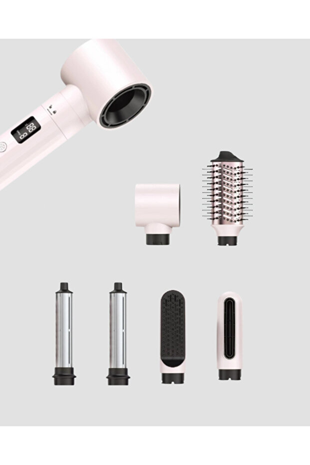 مجموعة تجفيف وتصفيف الشعر السريع مع 6 رؤوس - 4