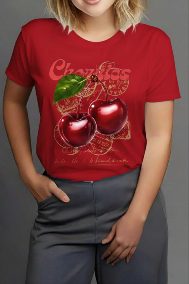 Cherries Printed Unisex T-Shirt