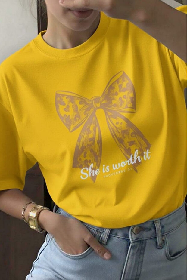 Ribbon Printed Unisex T-Shirt