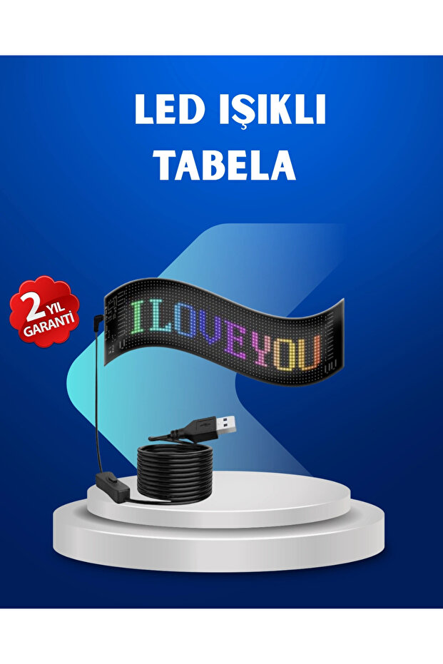 شاشة عرض LED ملونة بتقنية RGB مع اتصال USB ودعم الكتابة المتحركة