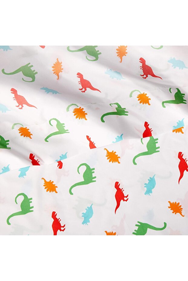 Twin Microfiber Sheet Set with Dinosaur Print - 3