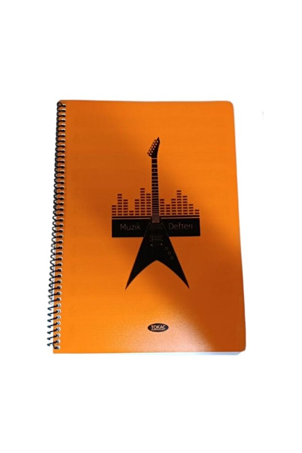 A4 Music Notebook Spiral Pp Cover 40 Yp-Orange Electronic Guitar