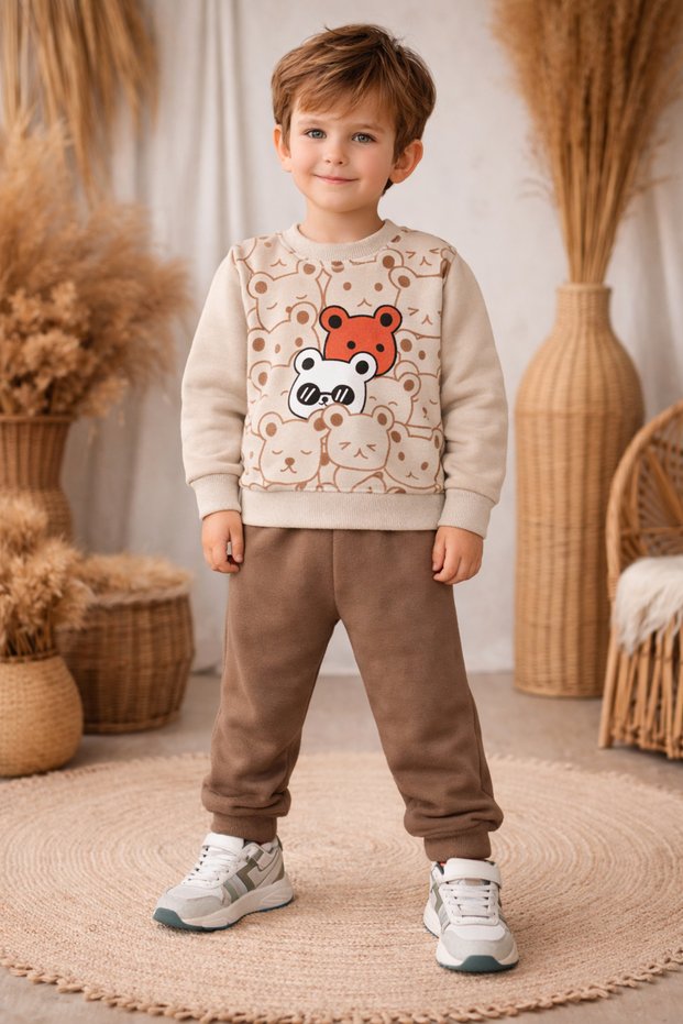 Boys' Fleece Suit Winter Bottom Top Suit