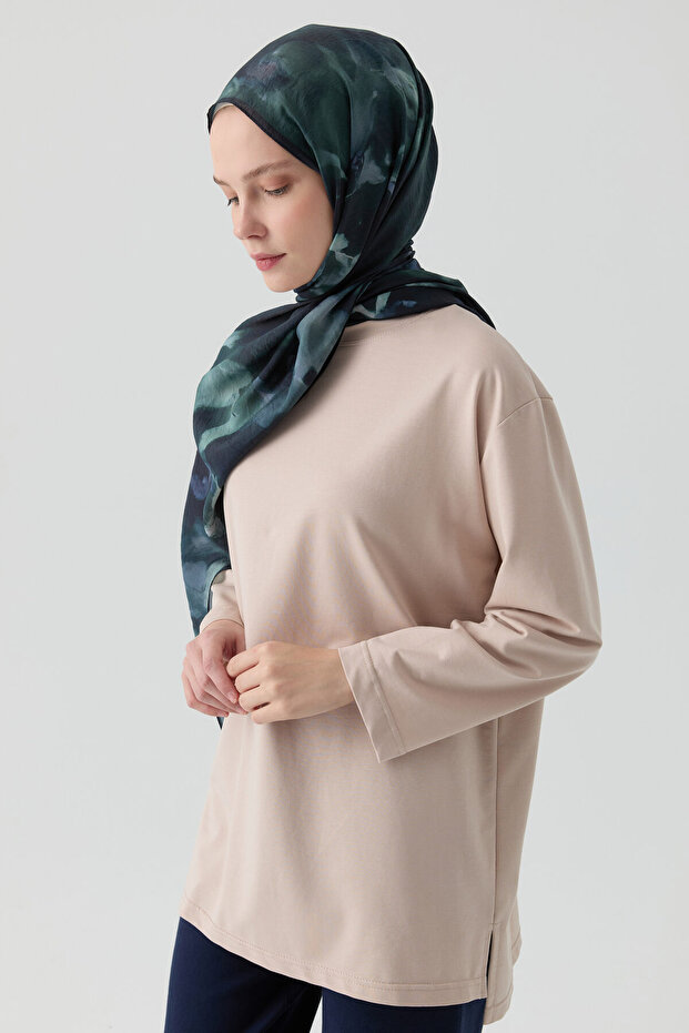 Oversize Bluz - Bej - 2