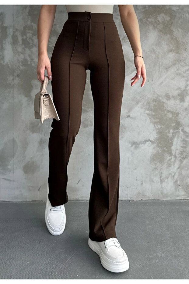 Kadin Lussi High Waist Shaping Spanish Leggings Palazzo Pants