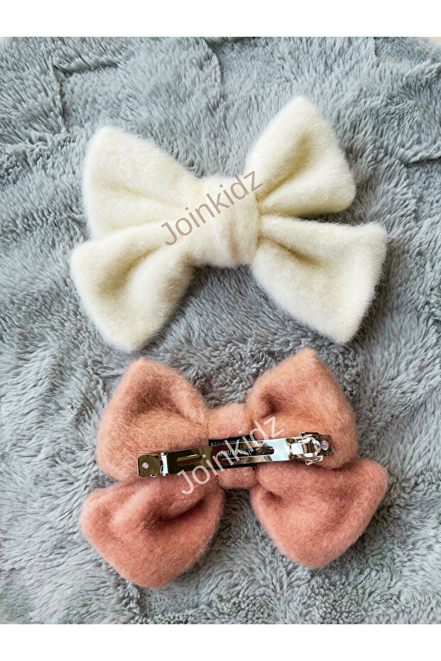 Wool Big Bow Pattern Snap Buckle - 2
