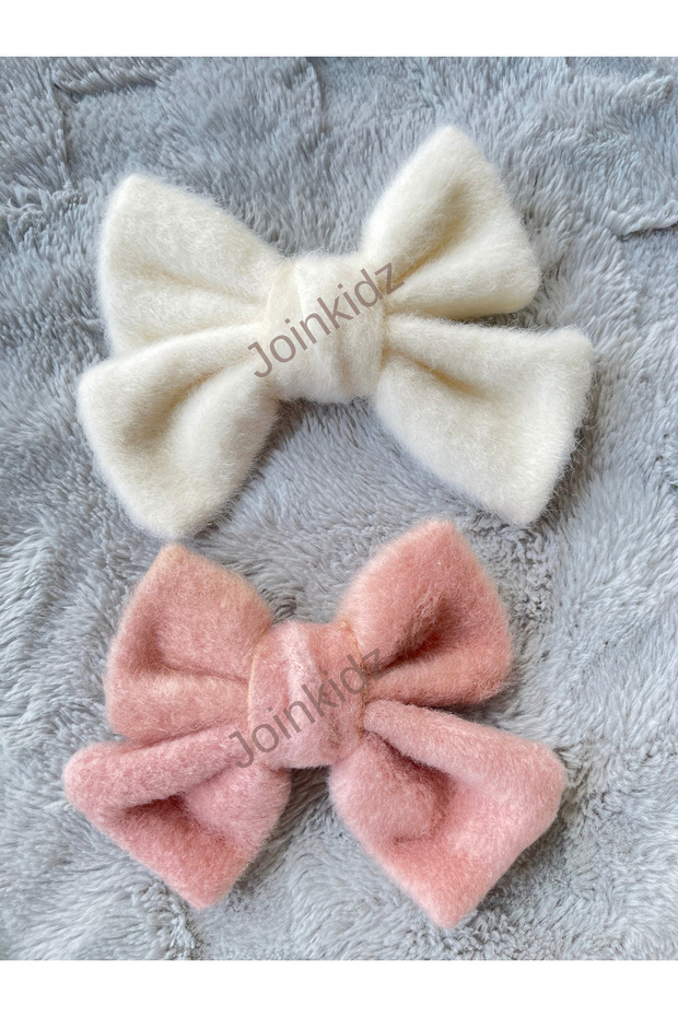 Wool Big Bow Pattern Snap Buckle - 1