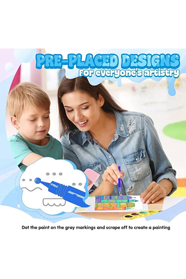 مجموعة فنون الخدش بألوان قوس قزح - 2