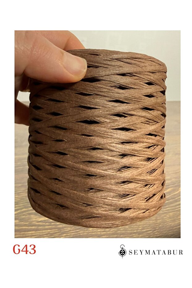 Raffia Yarn 180–200 Gr Yumak | Bag, Hat, and Basket Knitting Yarn | Natural Looking Raffia Rope