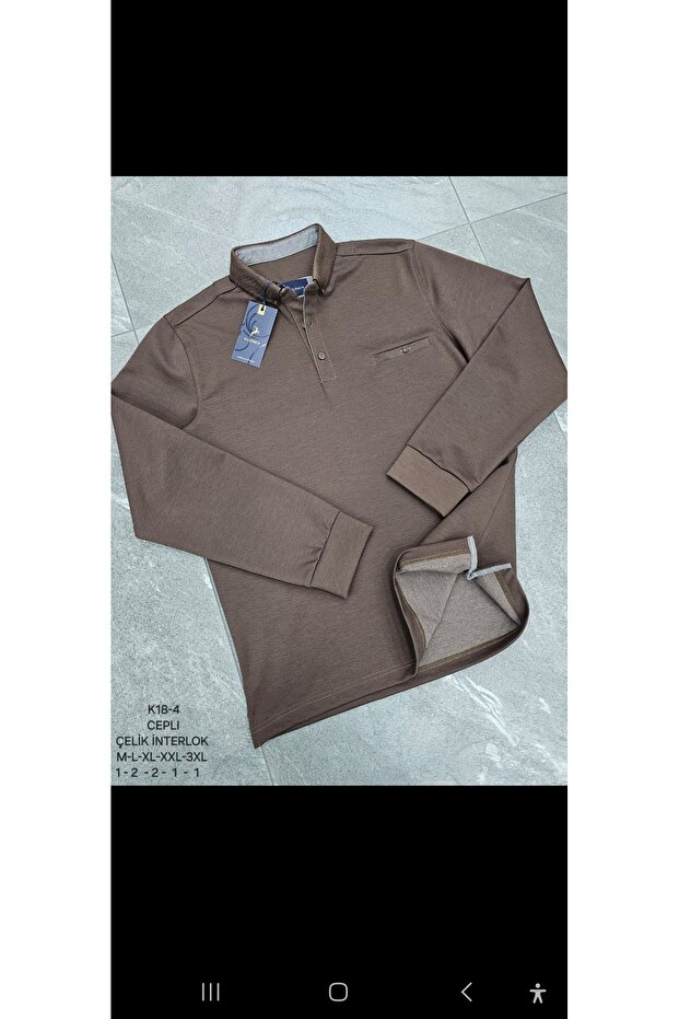 Single Pocket Men's Sweater Steel Fabric