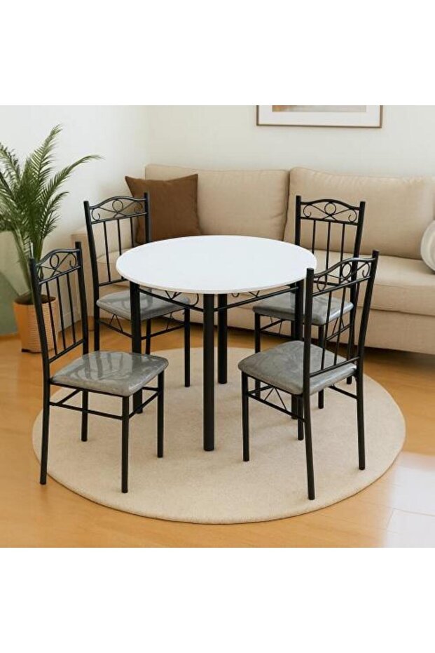 طاولة قهوة مع 4 كراسي - 1