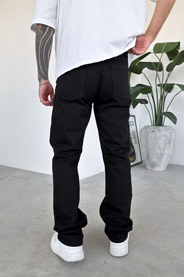 Siyah Basic Regular Pantolon - 3