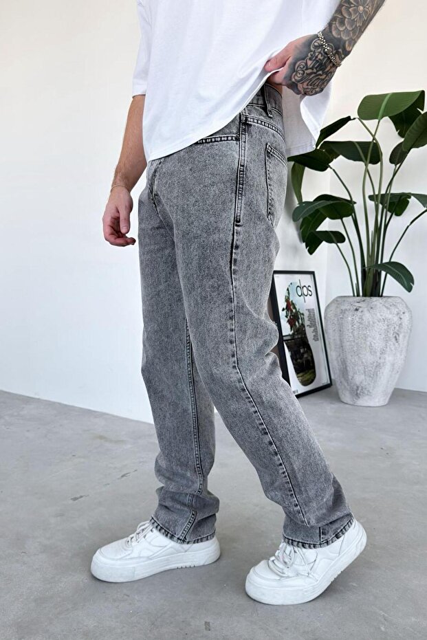 Gri Basic Regular Pantolon - 3