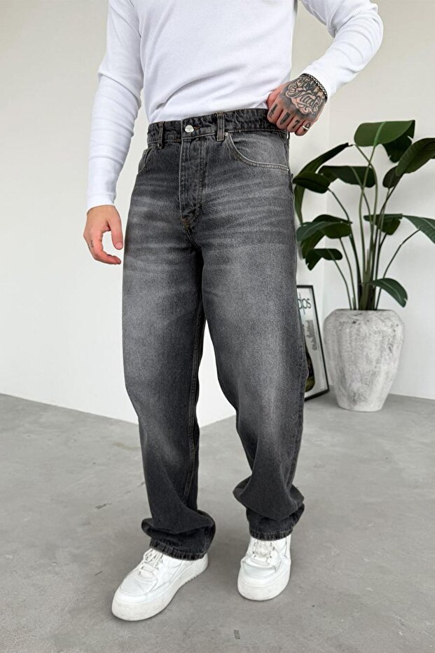 Antrasit Soft Degrade Basic Regular Pantolon - 1