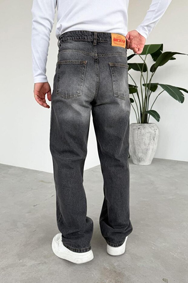 Antrasit Soft Degrade Basic Regular Pantolon - 3