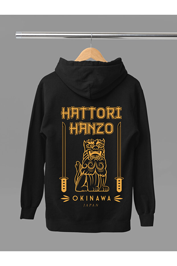 Kill Bill Printed Cotton Long Sleeve Fleece-Lined 3 Yarns Hooded Sweatshirt