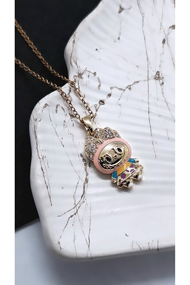 Labubu Figür Çelik Kolye02 - 5