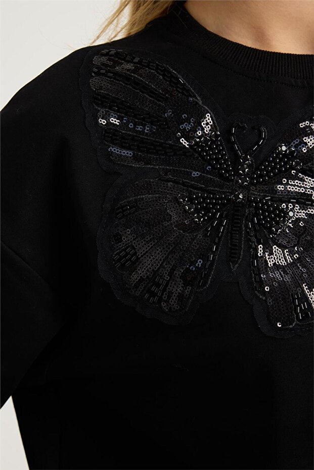 Payet Boncuklu Sweat - 4