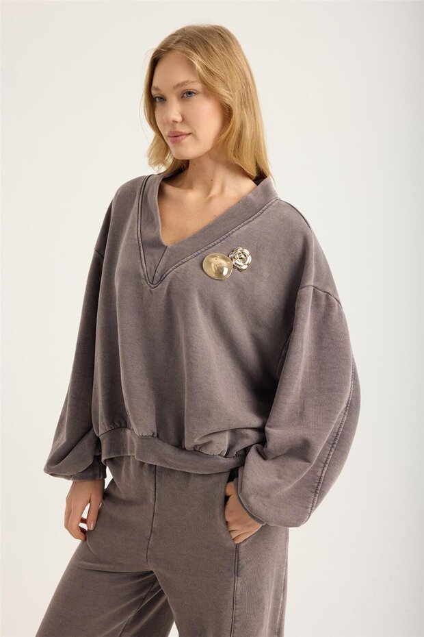Broşlu Sweat - 2