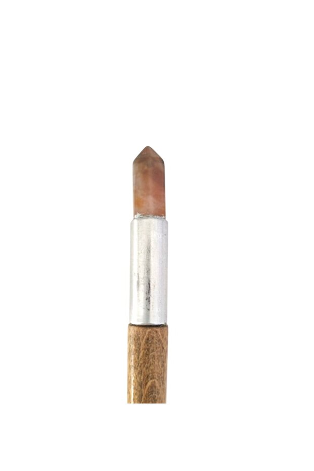 Nail Carving Agate Seal, Boxwood Handle Gilding, Miniature, Line, Clay, Sculpture Shaping No:01-1