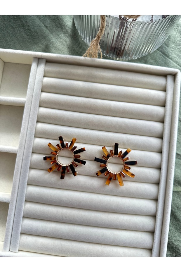 أقراط شمسية على شكل فهد - 3