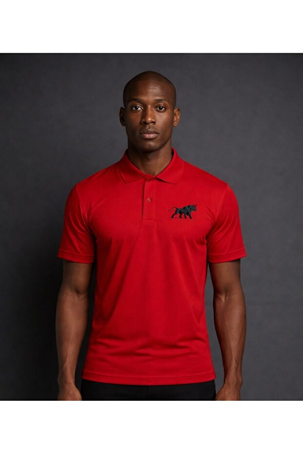 Men's Taurus Printed Polo Neck T-Shirt