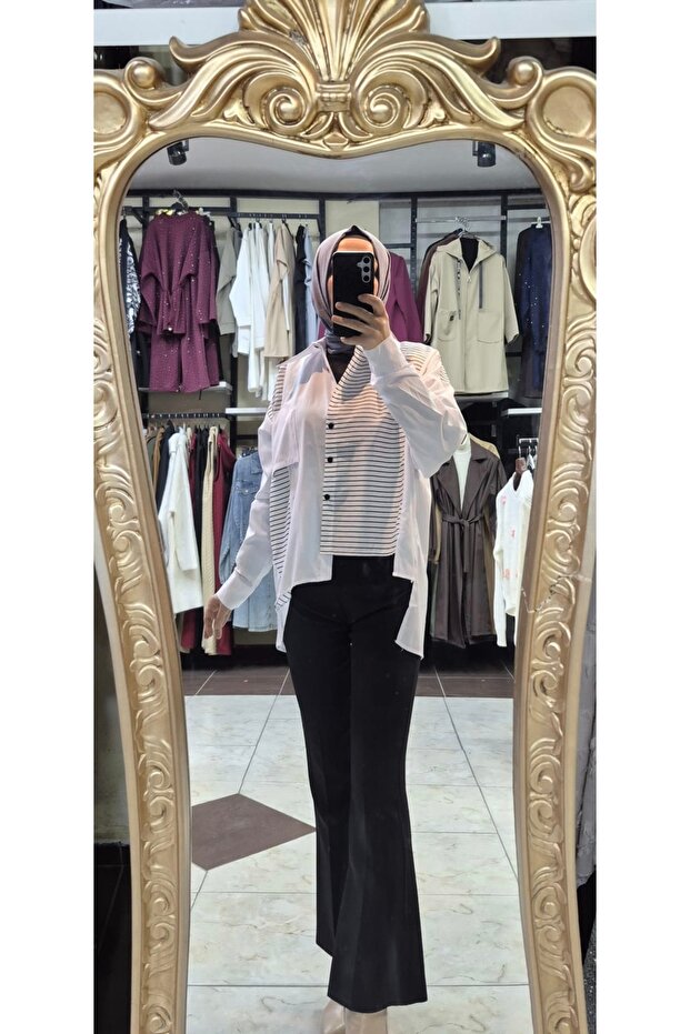 Simetrik kesim gömlek - 3