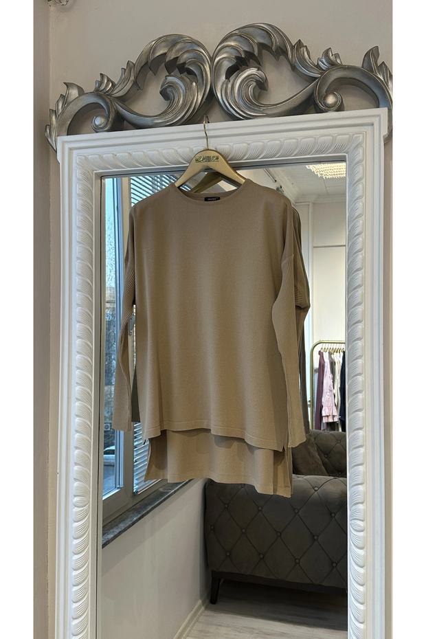 5879 Triko Tunik - Camel - 4