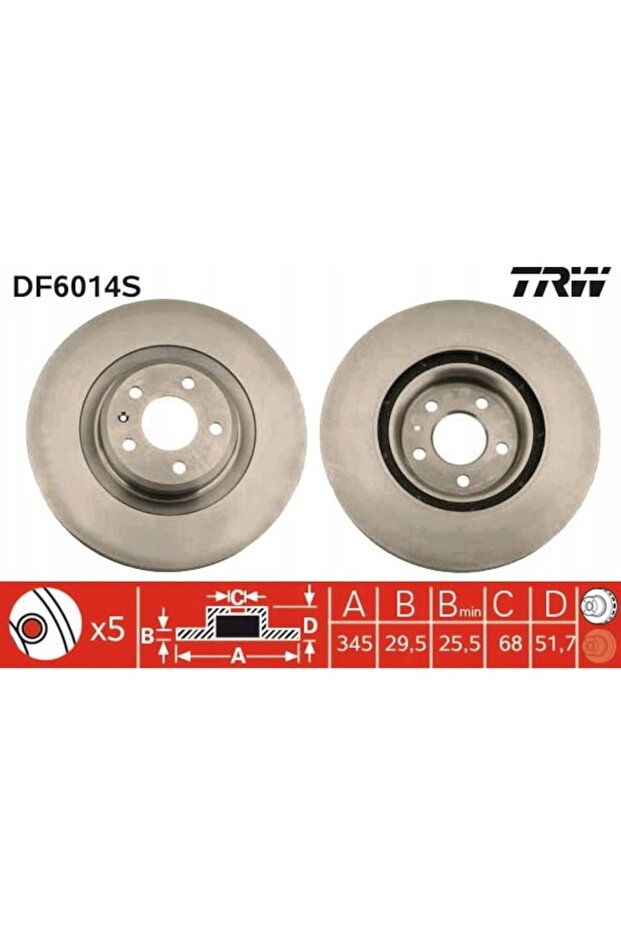 Спирачен диск DF6014S - 2