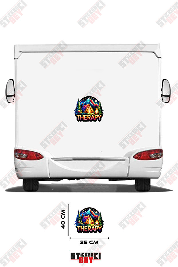 Therapy Written Camper Visual Caravan Sticker Coating
