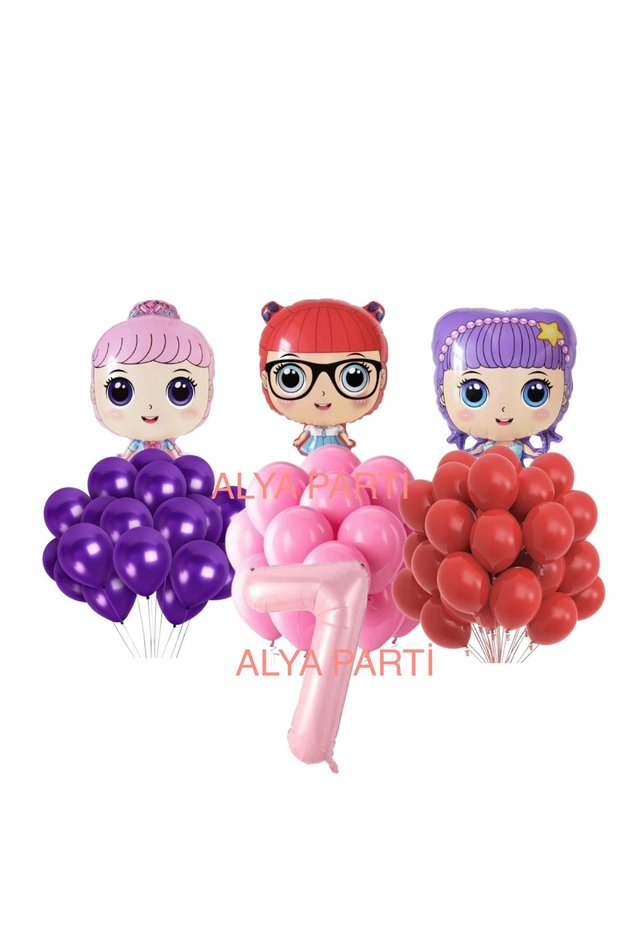 Party 7 Year Old Number Foil and Baby Foil Balloon Birthday Set