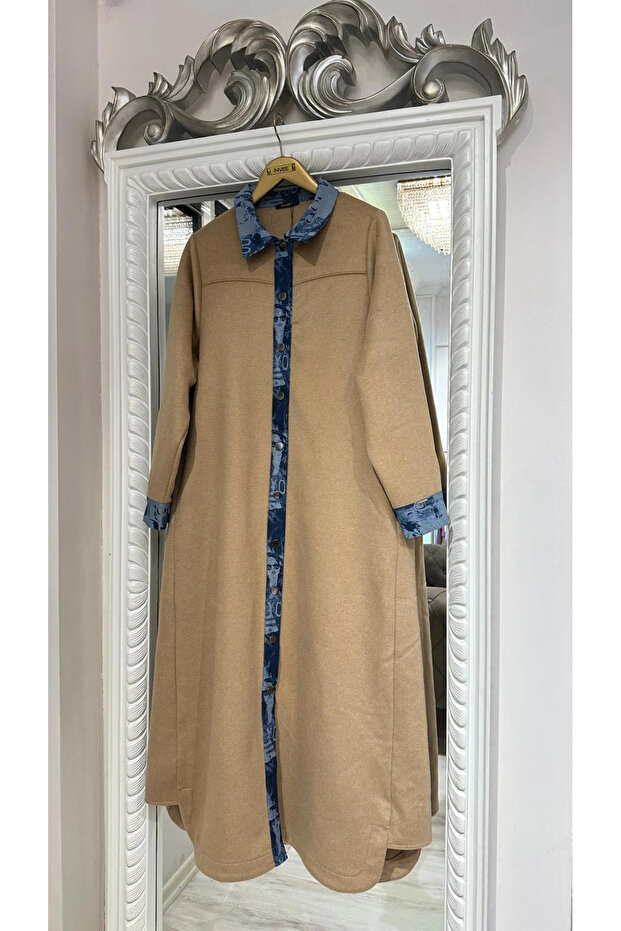 Kaşe Pardesü - Camel - 3