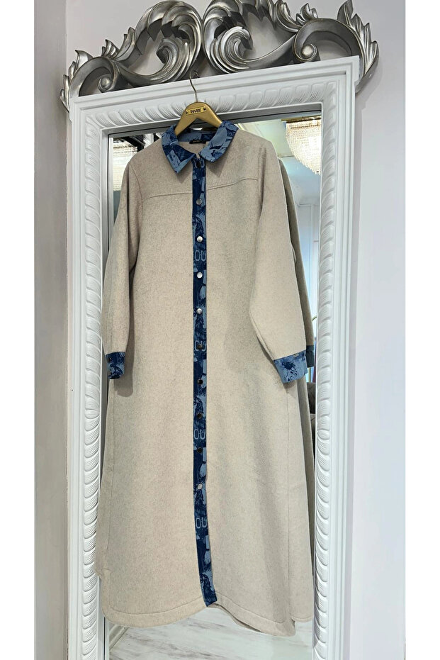 Kaşe Pardesü - Taş - 6