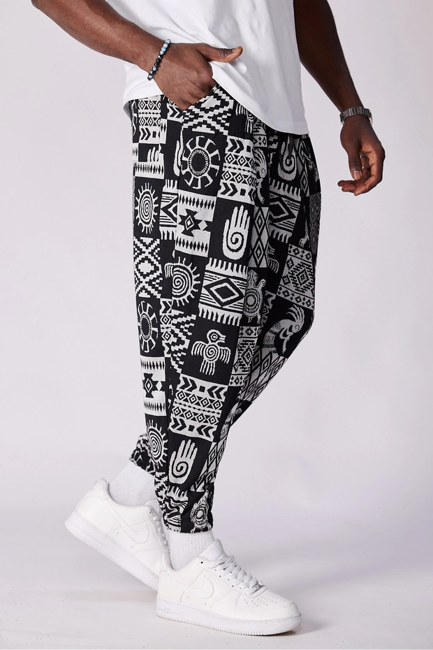 Patterned Shalwar with Elastic Waist - 3