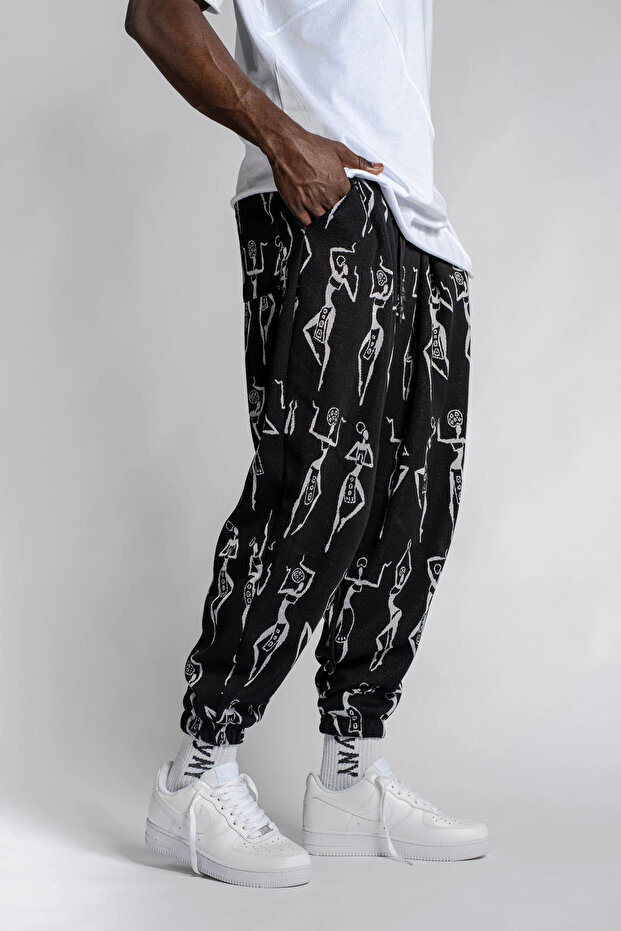 Patterned Shalwar with Elastic Waist - 3