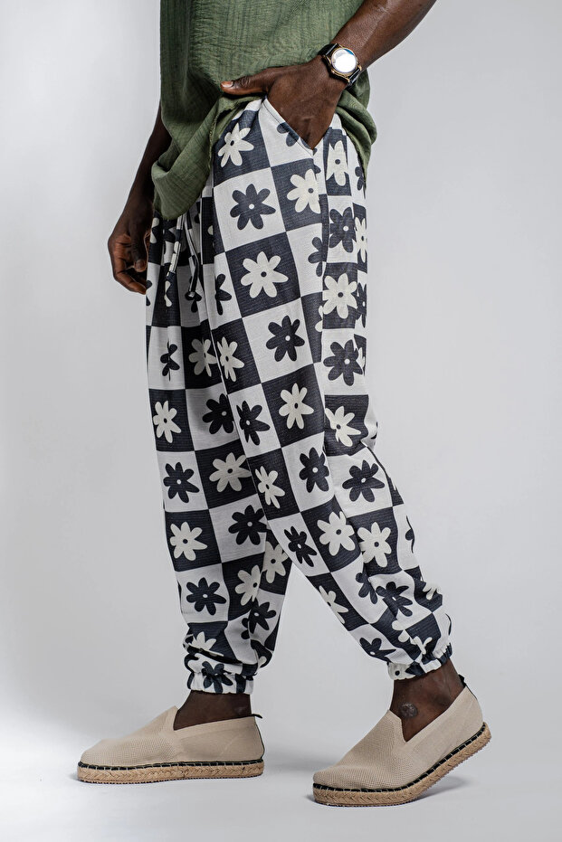 Patterned Shalwar with Elastic Waist - 2