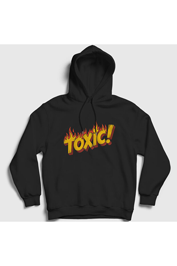 Unisex Black Toxic Gift for Lover Valentine's Day Hooded Sweatshirt 589557Tt